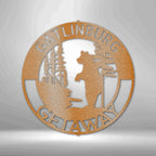 Lone Bear Personalized Name Text Steel signCustomly Gifts