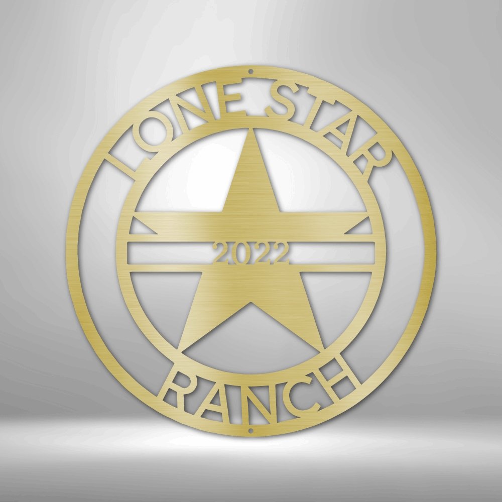LoneStar 1 Personalized Name Date Text Steel SignCustomly Gifts