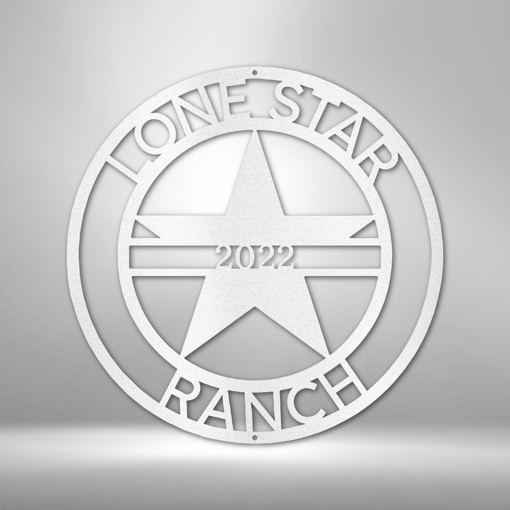 LoneStar 1 Personalized Name Date Text Steel SignCustomly Gifts