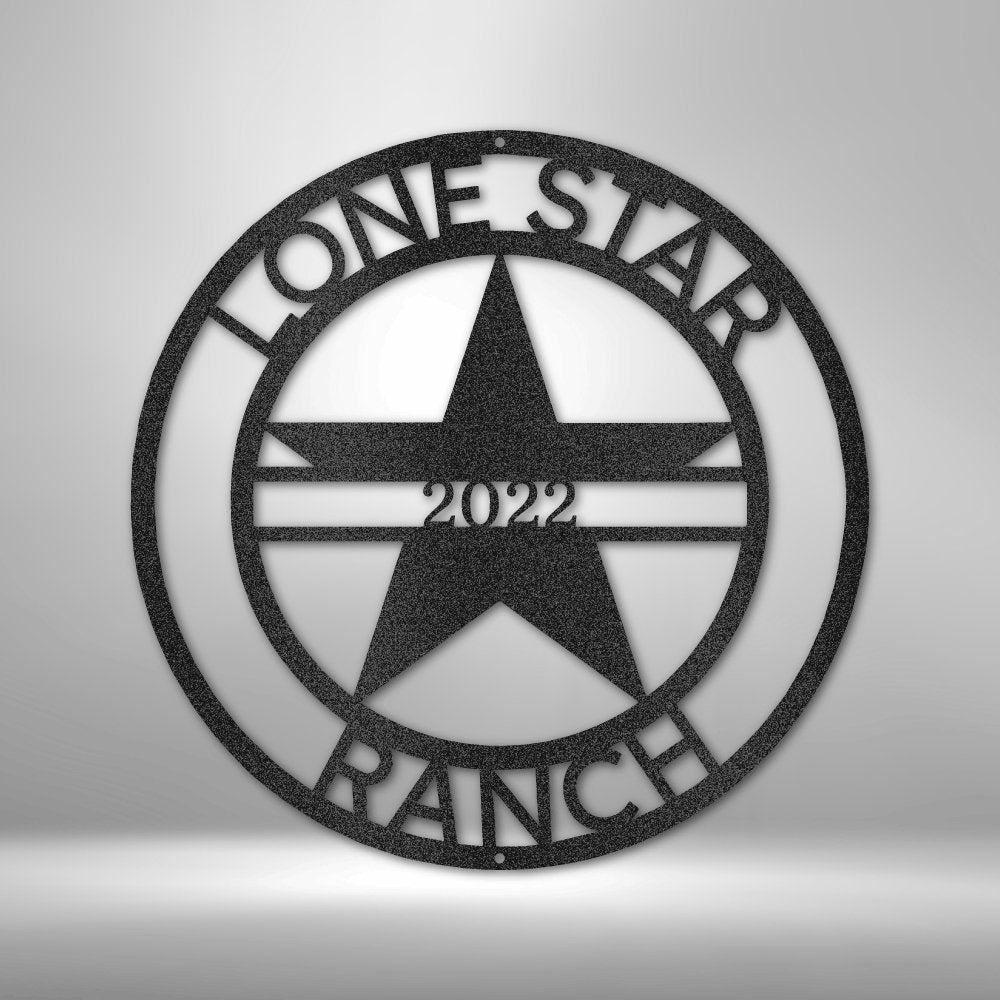 LoneStar 1 Personalized Name Date Text Steel SignCustomly Gifts
