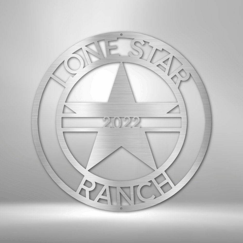 LoneStar 1 Personalized Name Date Text Steel SignCustomly Gifts