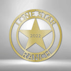 LoneStar 2 Personalized Name Text Steel SignCustomly Gifts