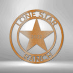 LoneStar 2 Personalized Name Text Steel SignCustomly Gifts