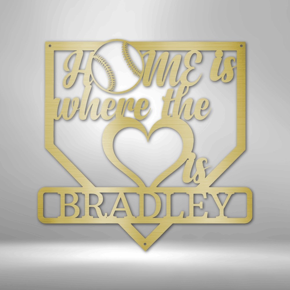 Love Baseball Monogram Personalized Metal SignCustomly Gifts