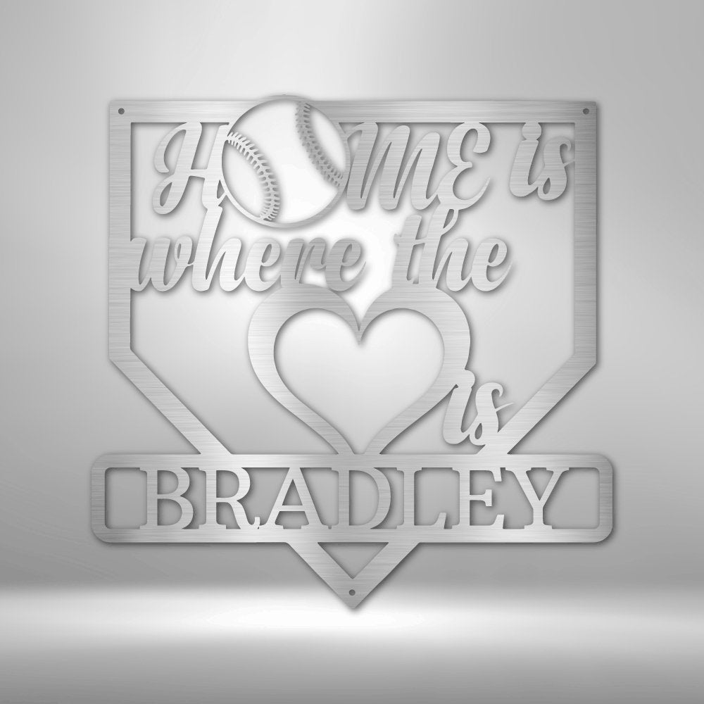 Love Baseball Monogram Personalized Metal SignCustomly Gifts