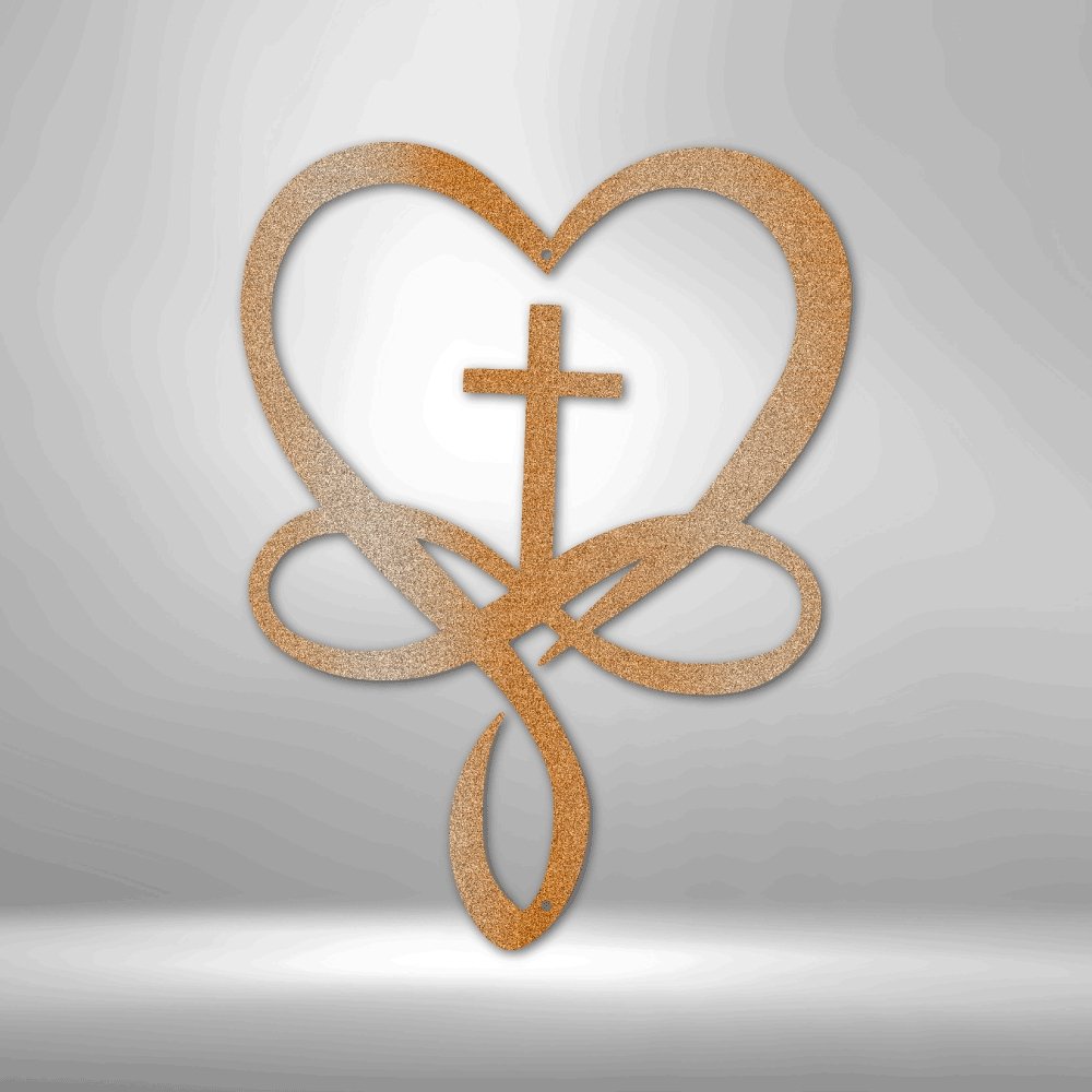 Love Infinity Cross - Steel SignCustomly Gifts