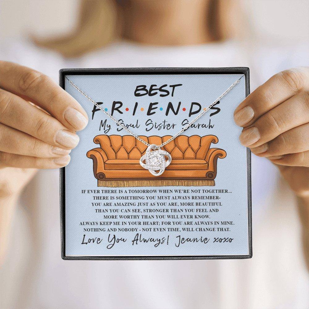 Love Knot Necklace Best Friends If Ever There Is a Tomorrow Personalized Insert CardCustomly Gifts