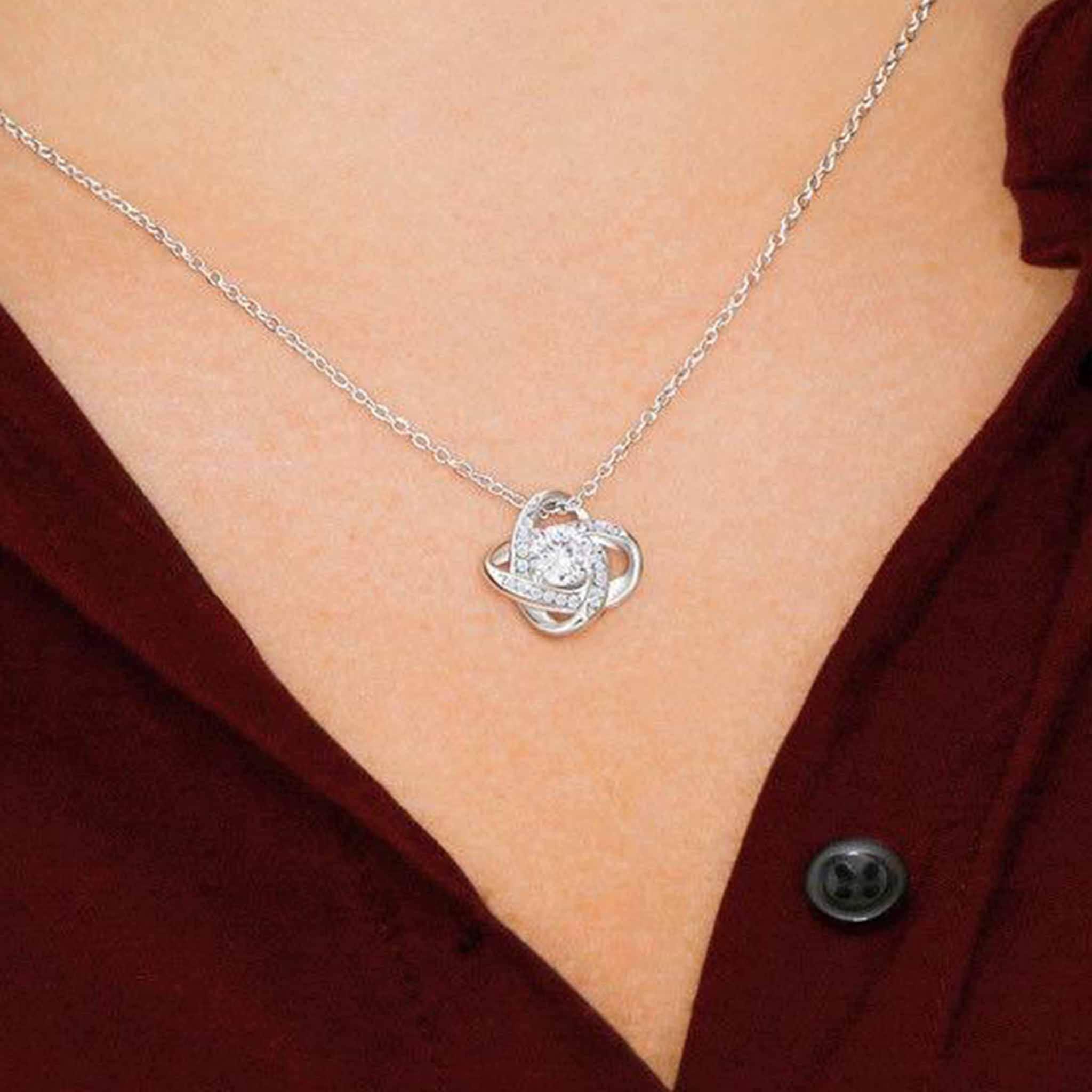 Love Knot Necklace If Ever There Is a Tomorrow Butterflies Heart Personalized Insert CardCustomly Gifts