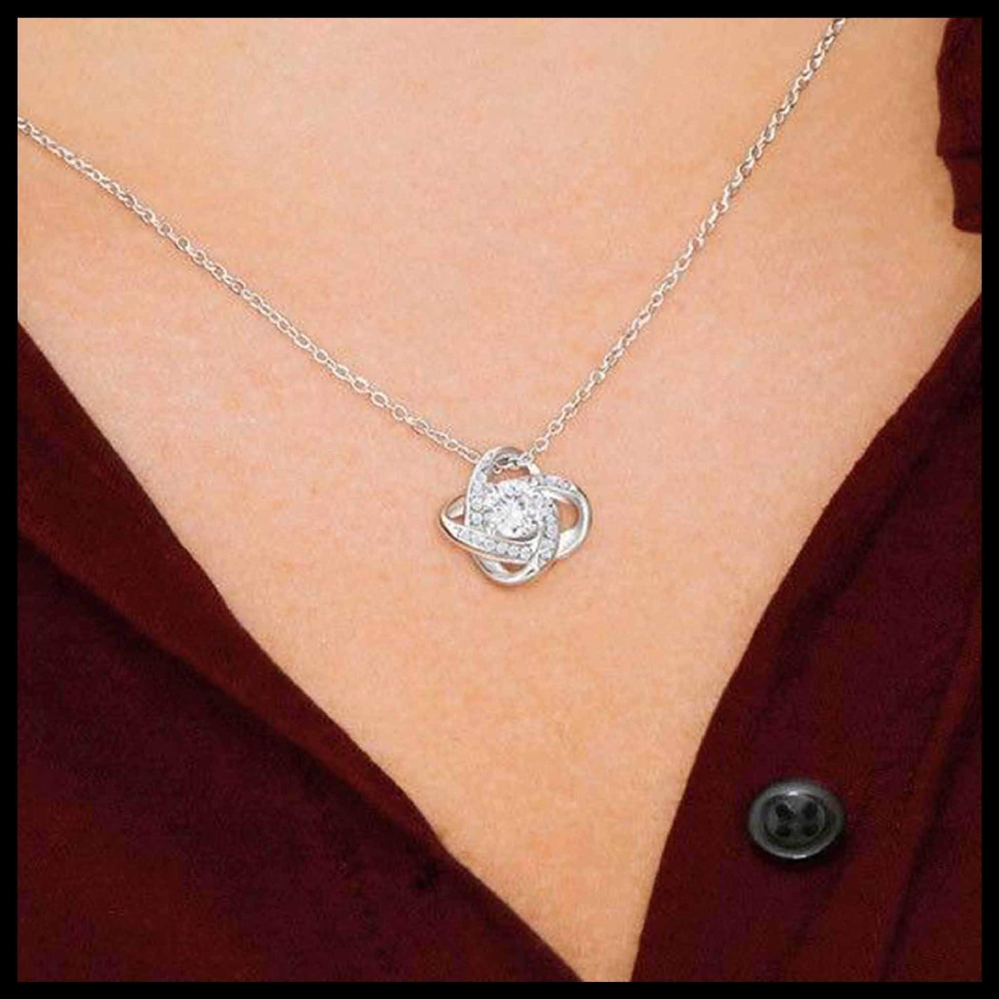 Love Knot Necklace Star Map v1 Personalized Insert CardCustomly Gifts