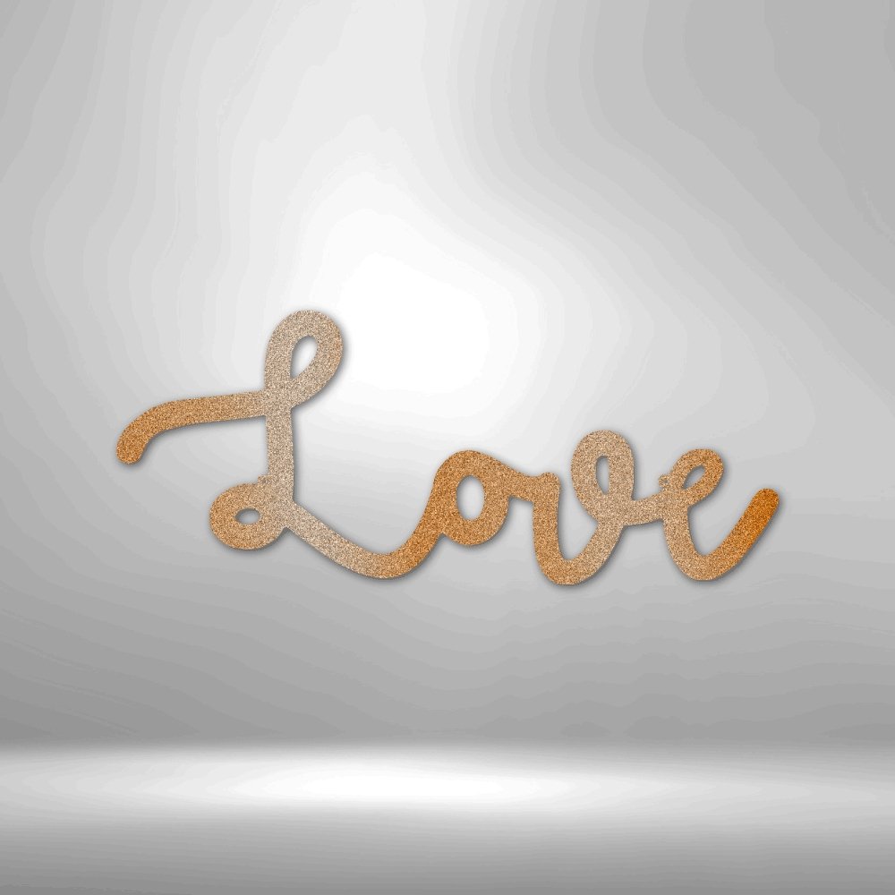 Love Script - Steel SignCustomly Gifts