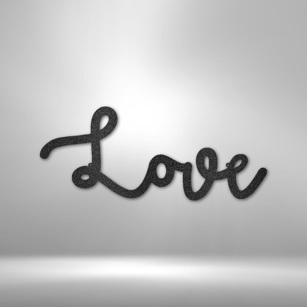 Love Script - Steel SignCustomly Gifts