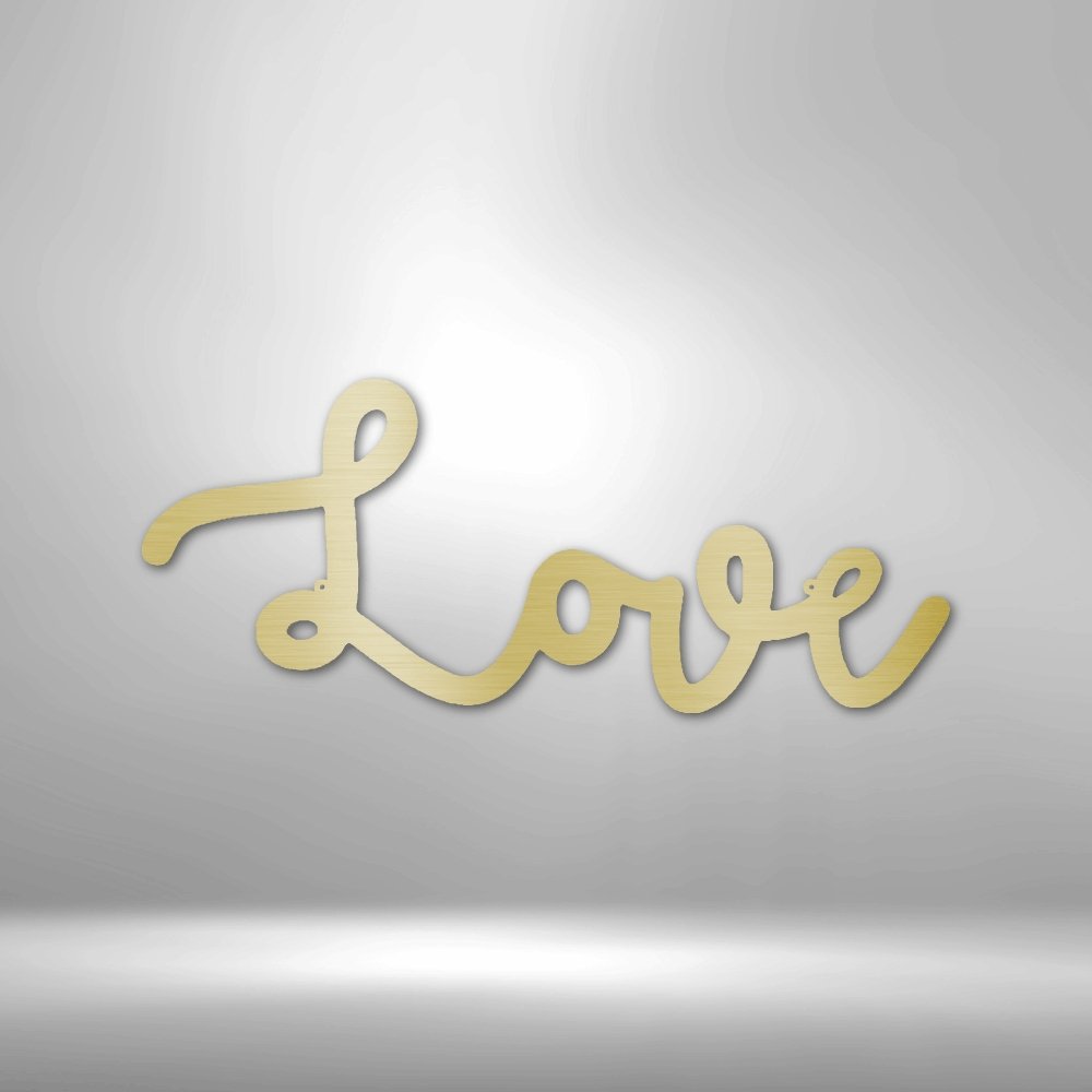 Love Script - Steel SignCustomly Gifts
