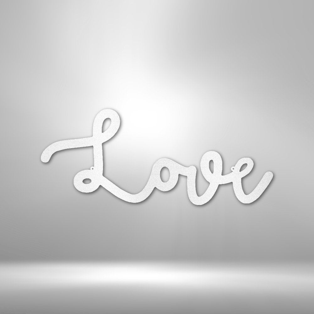 Love Script - Steel SignCustomly Gifts