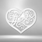 Love Swirl - Steel SignCustomly Gifts