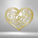 Love Swirl - Steel SignCustomly Gifts