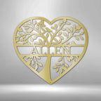 Loving Family Tree Personalized Name Text Steel SignCustomly Gifts