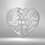 Loving Family Tree Personalized Name Text Steel SignCustomly Gifts