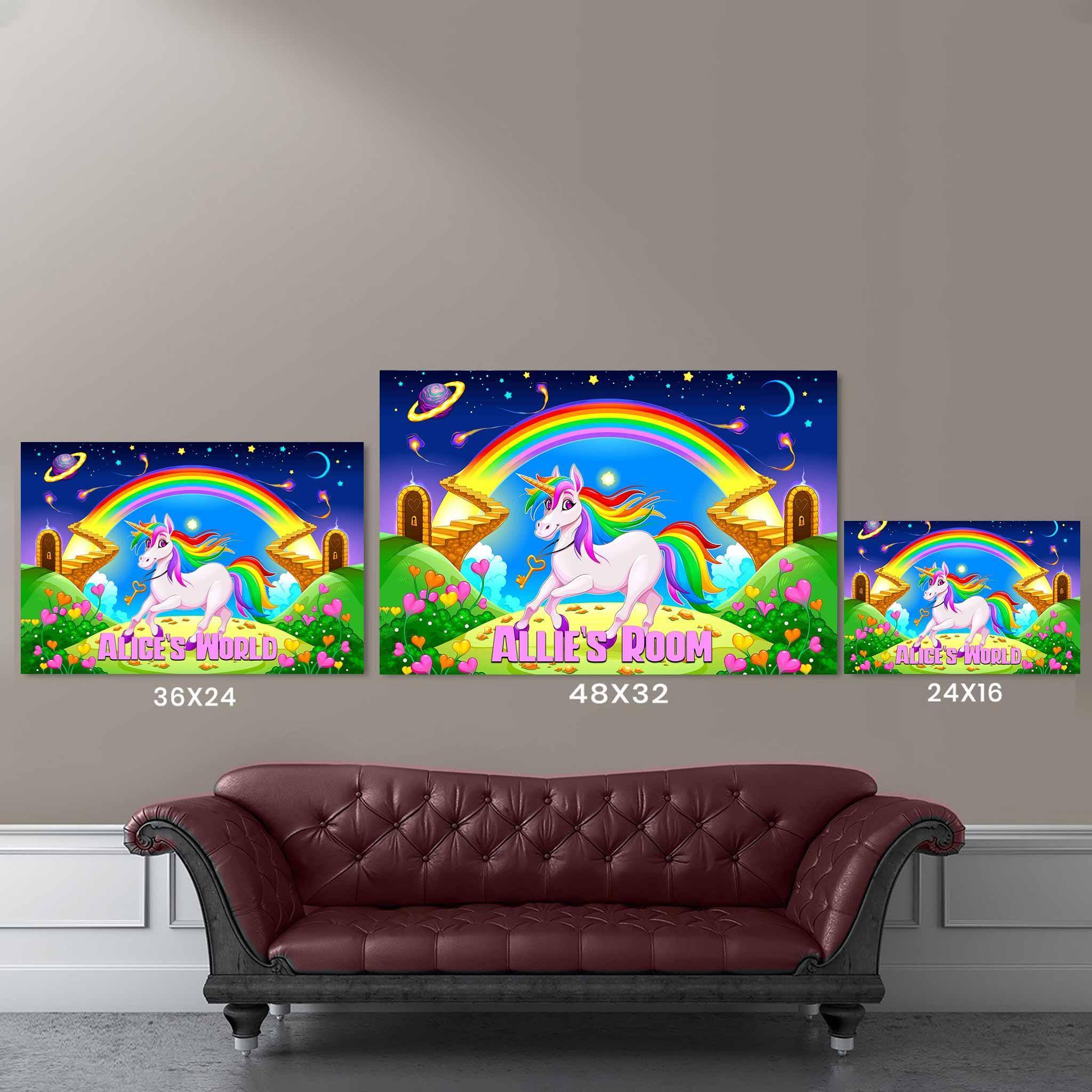Magical Unicorn v1 Kids Personalized CanvasCustomly Gifts