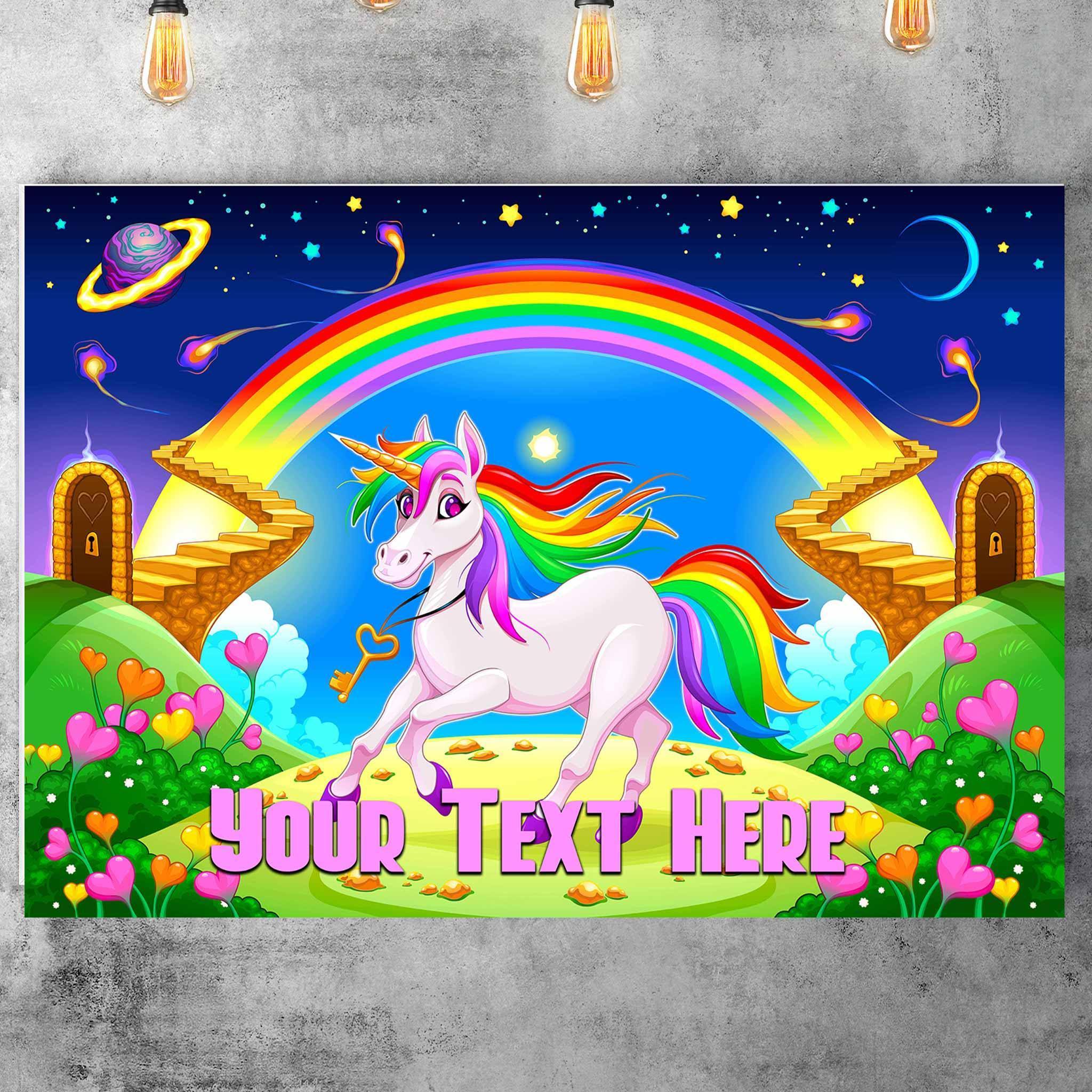 Magical Unicorn v1 Kids Personalized CanvasCustomly Gifts