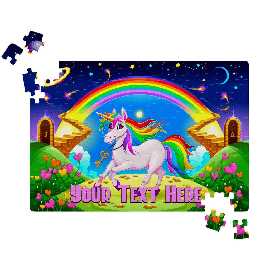 Magical Unicorn v1 Kids Personalized Premium 252 Piece Jigsaw PuzzleCustomly Gifts