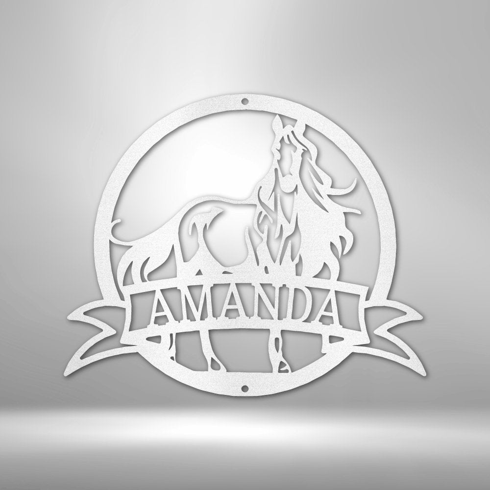 Majestic Horse Personalized Steel SignCustomly Gifts