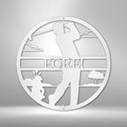 Male Golfer Monogram Personalized Steel Metal Sign Wall ArtCustomly Gifts