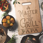 Master of The Grill Personalized Maple Cutting BoardCustomly Gifts