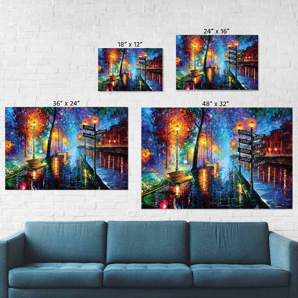 Melody of The Night Personalized Street Signs Painting Style CanvasCustomly Gifts