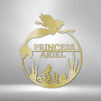 Mermaid 1 Personalized Name Text Steel SignCustomly Gifts