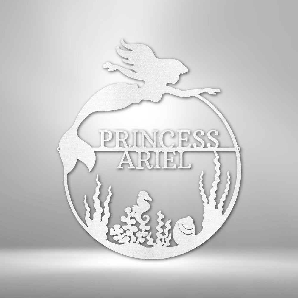 Mermaid 1 Personalized Name Text Steel SignCustomly Gifts