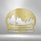 Midnight Rowing Personalized Name Text Metal SignCustomly Gifts