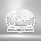 Midnight Rowing Personalized Name Text Metal SignCustomly Gifts