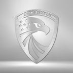 Modern Eagle Personalized Name Text Steel SignCustomly Gifts