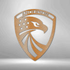 Modern Eagle Personalized Name Text Steel SignCustomly Gifts