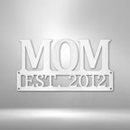 Mom Monogram Personalized Steel SignCustomly Gifts