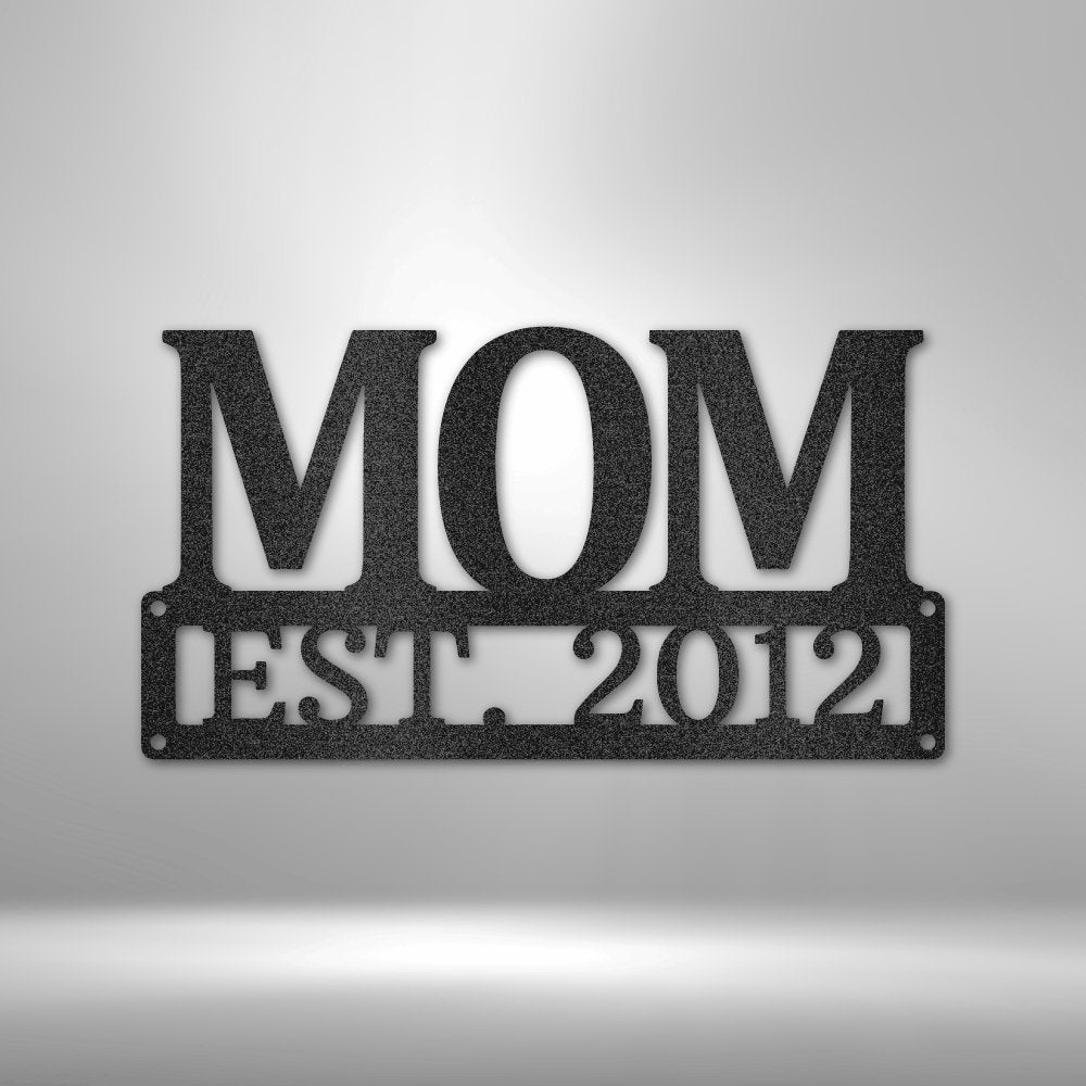 Mom Monogram Personalized Steel SignCustomly Gifts