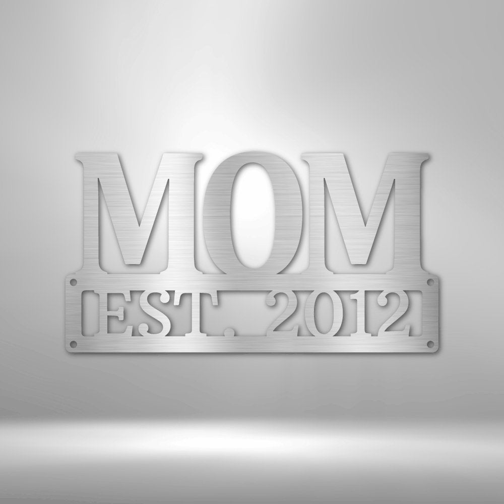 Mom Monogram Personalized Steel SignCustomly Gifts