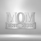Mom Monogram Personalized Steel SignCustomly Gifts