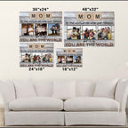 Mom Scrabble You Are The World Personalized Photo CanvasCustomly Gifts