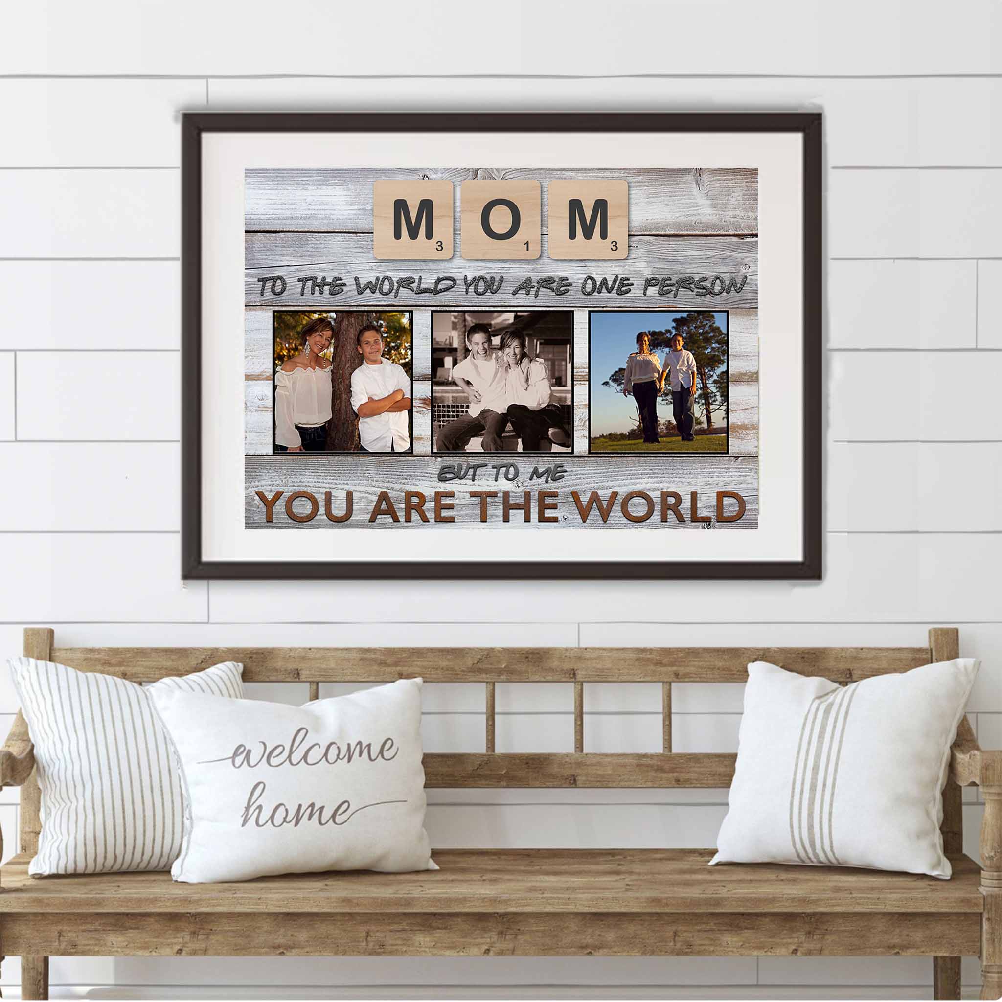 Mom Scrabble You Are The World Personalized Photo PosterCustomly Gifts