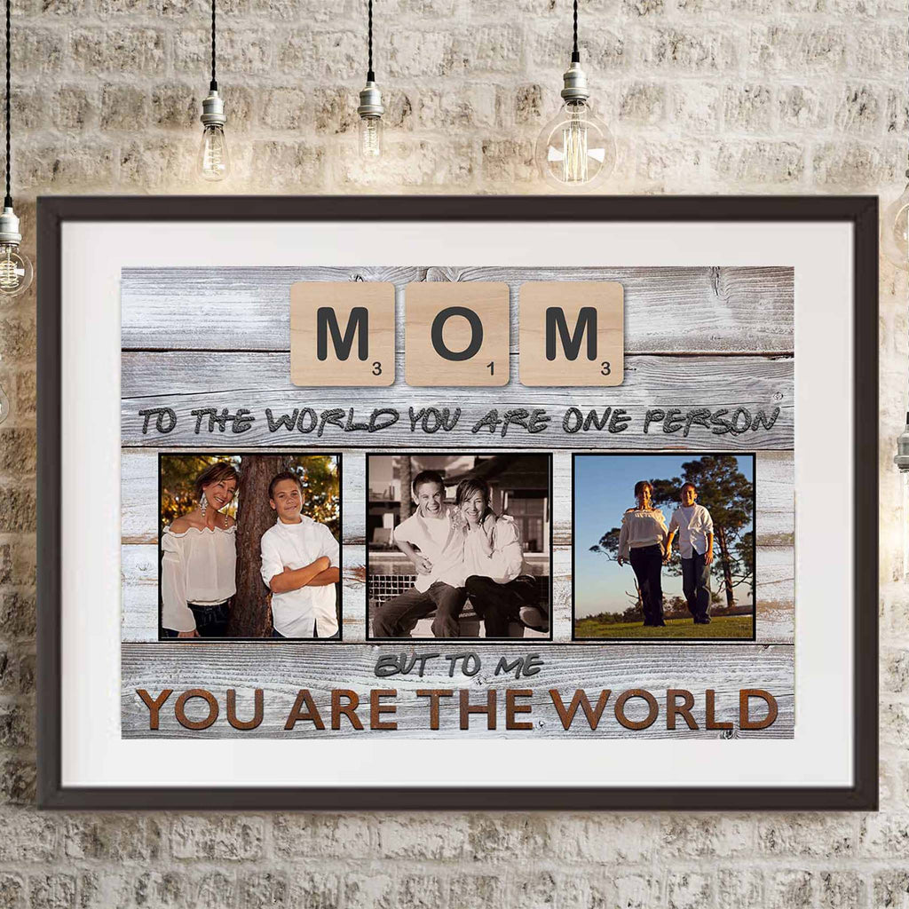 Mom Scrabble You Are The World Personalized Photo PosterCustomly Gifts