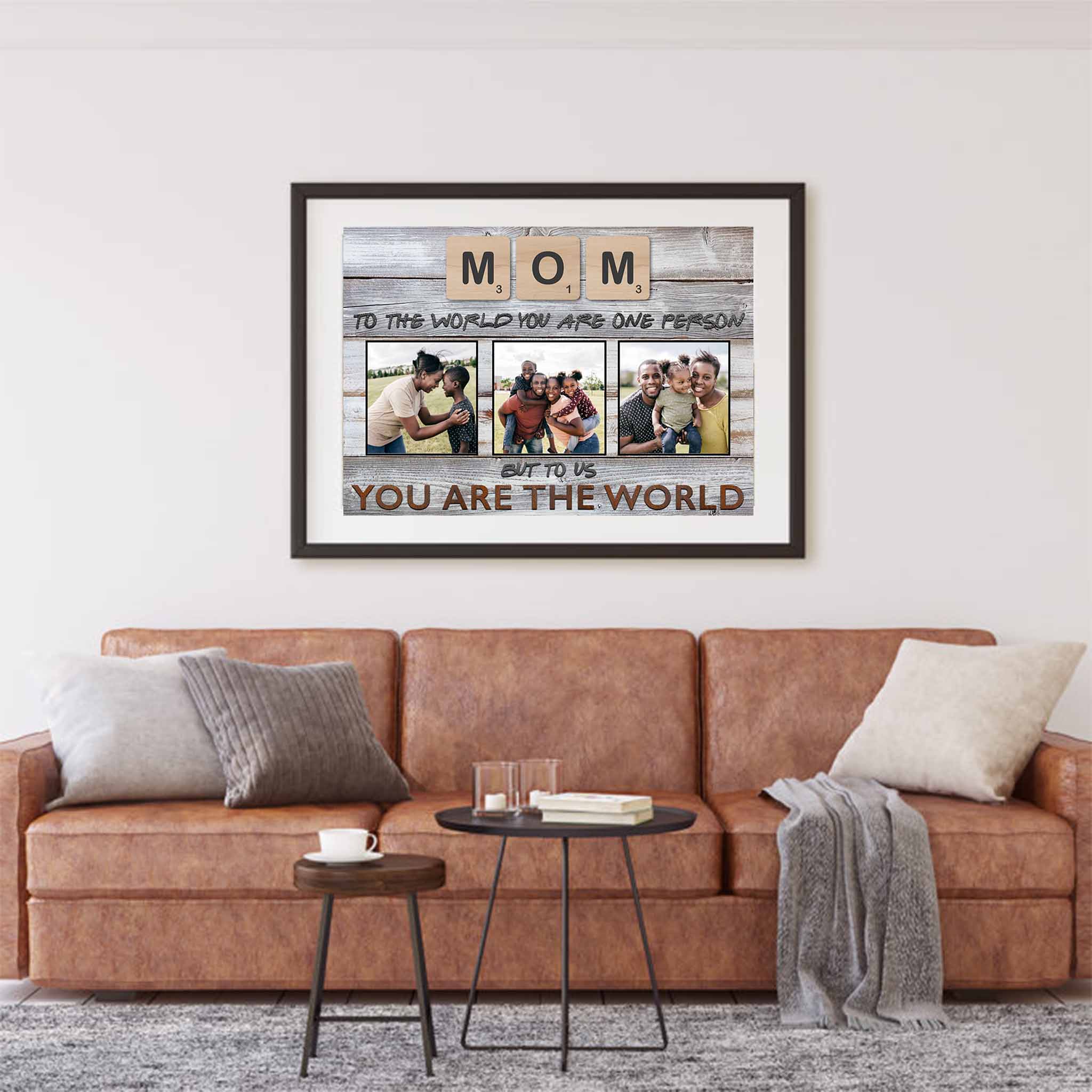 Mom Scrabble You Are The World Personalized Photo PosterCustomly Gifts
