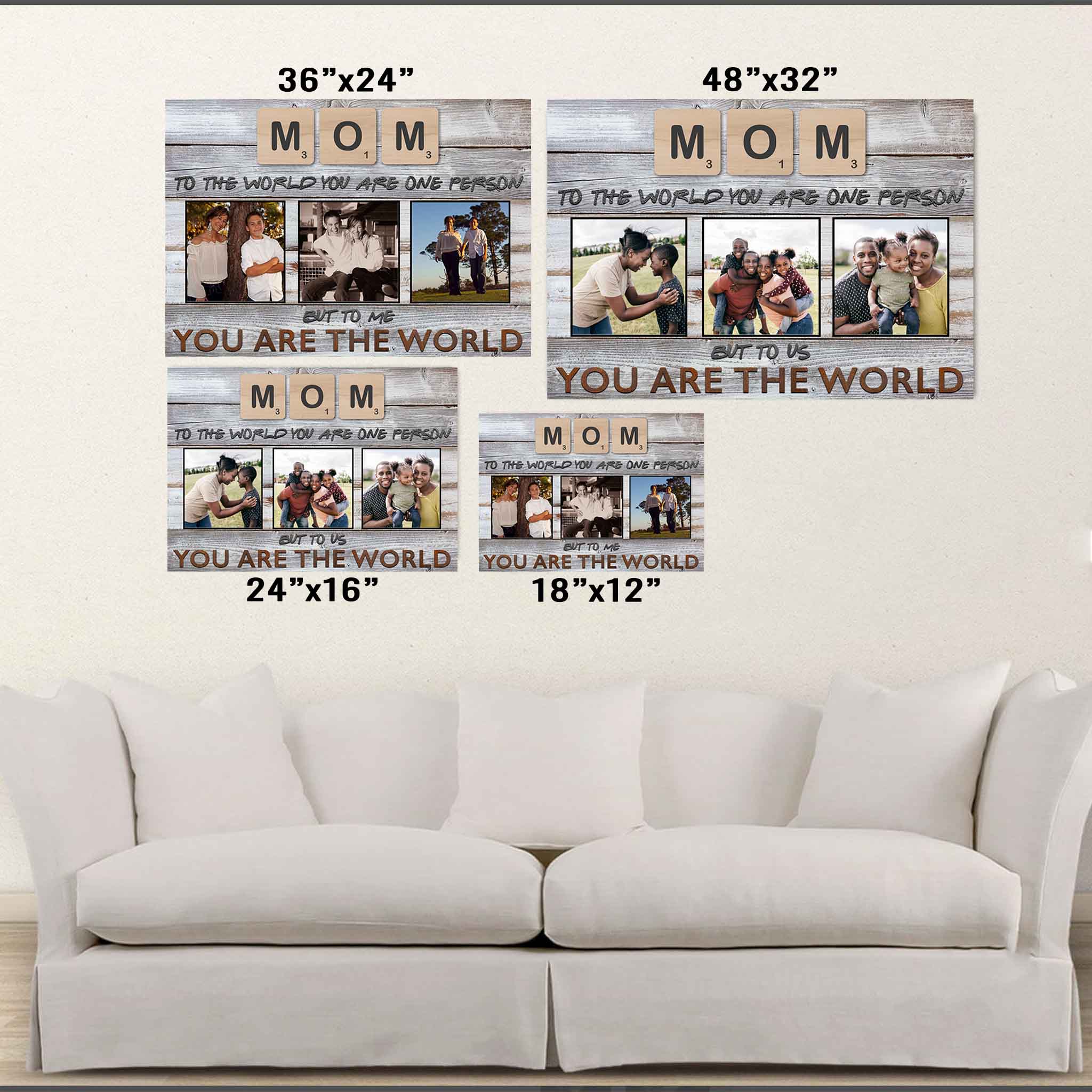 Mom Scrabble You Are The World Personalized Photo PosterCustomly Gifts