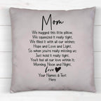 Mom We Hugged This Little Pillow Poem v2 Personalized Throw PillowCustomly Gifts