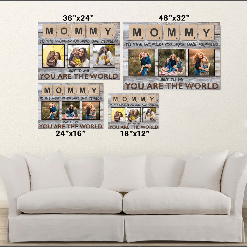 Mommy Scrabble You Are The World Personalized Photo CanvasCustomly Gifts