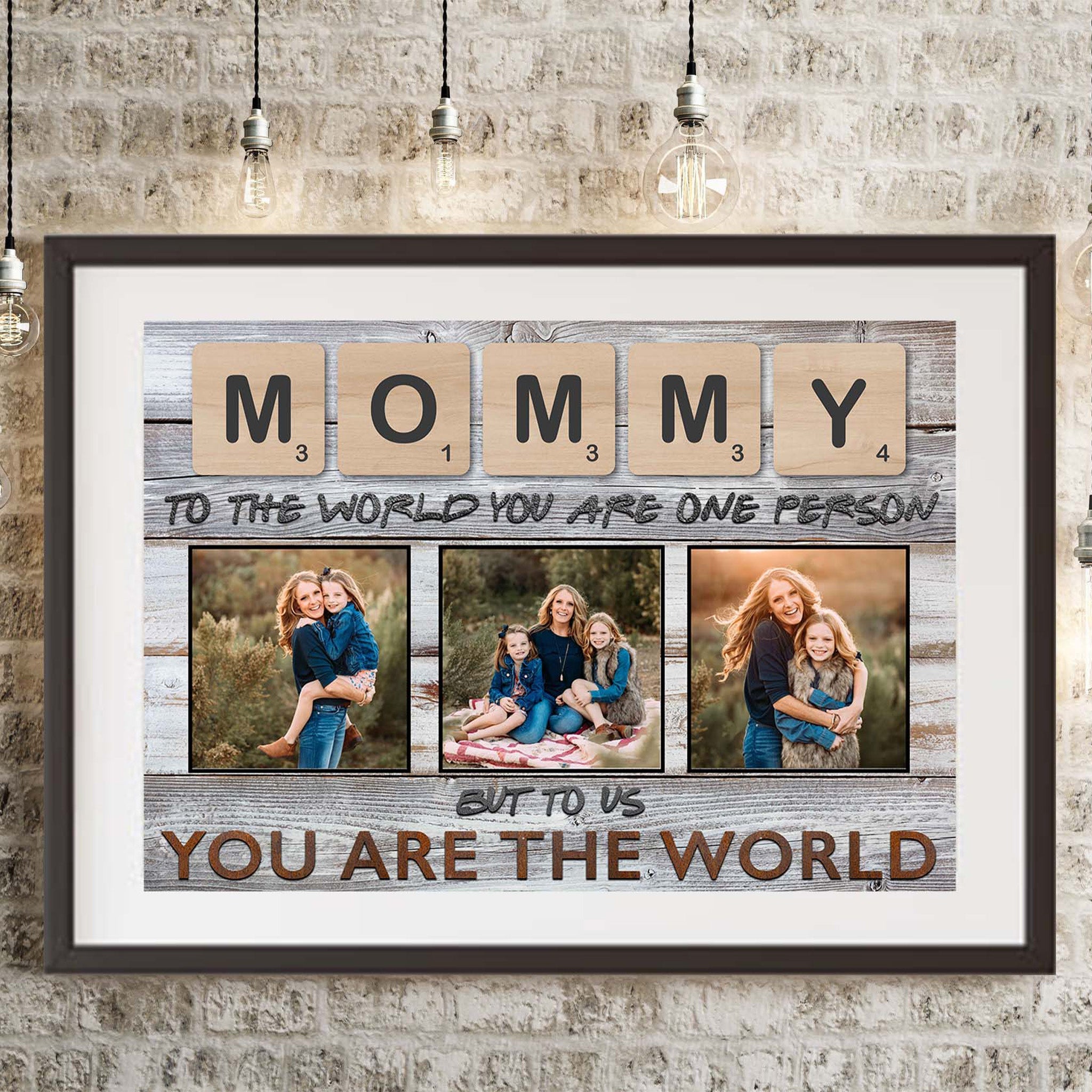 Mommy Scrabble You Are The World Personalized Photo PosterCustomly Gifts