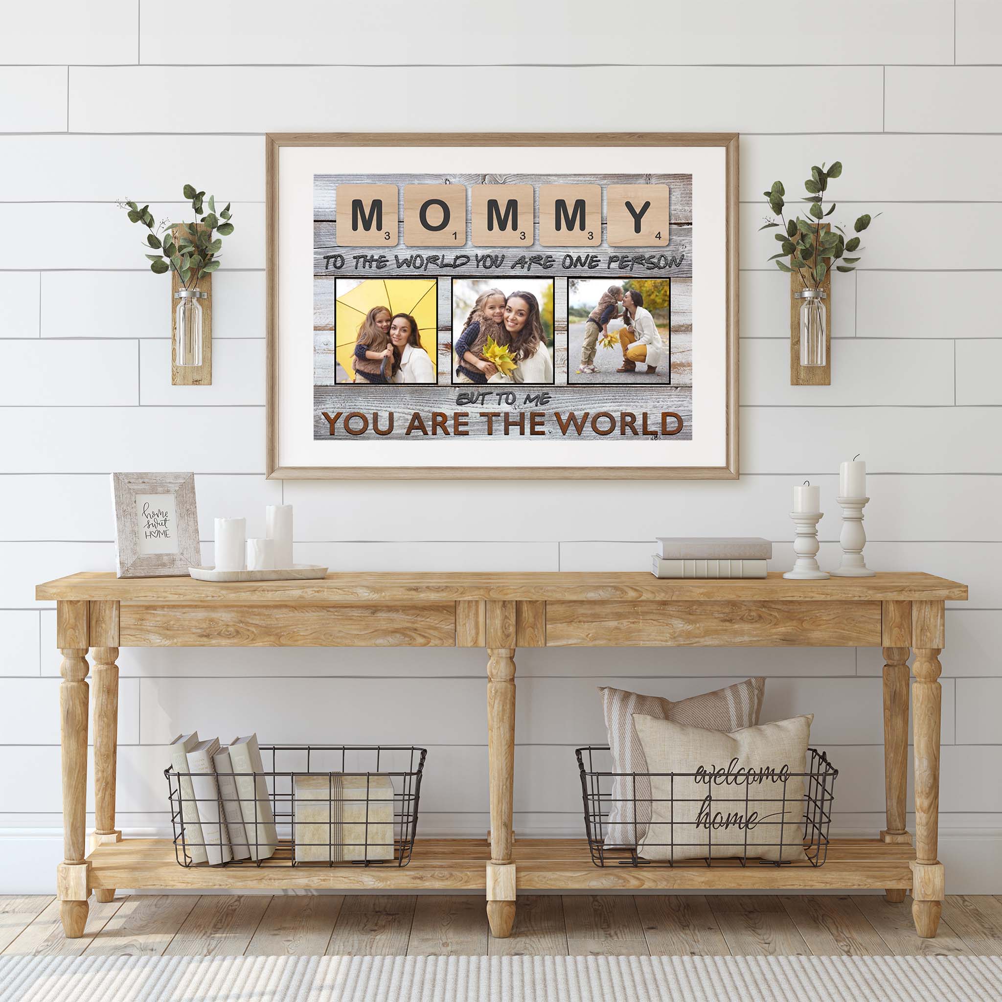 Mommy Scrabble You Are The World Personalized Photo PosterCustomly Gifts
