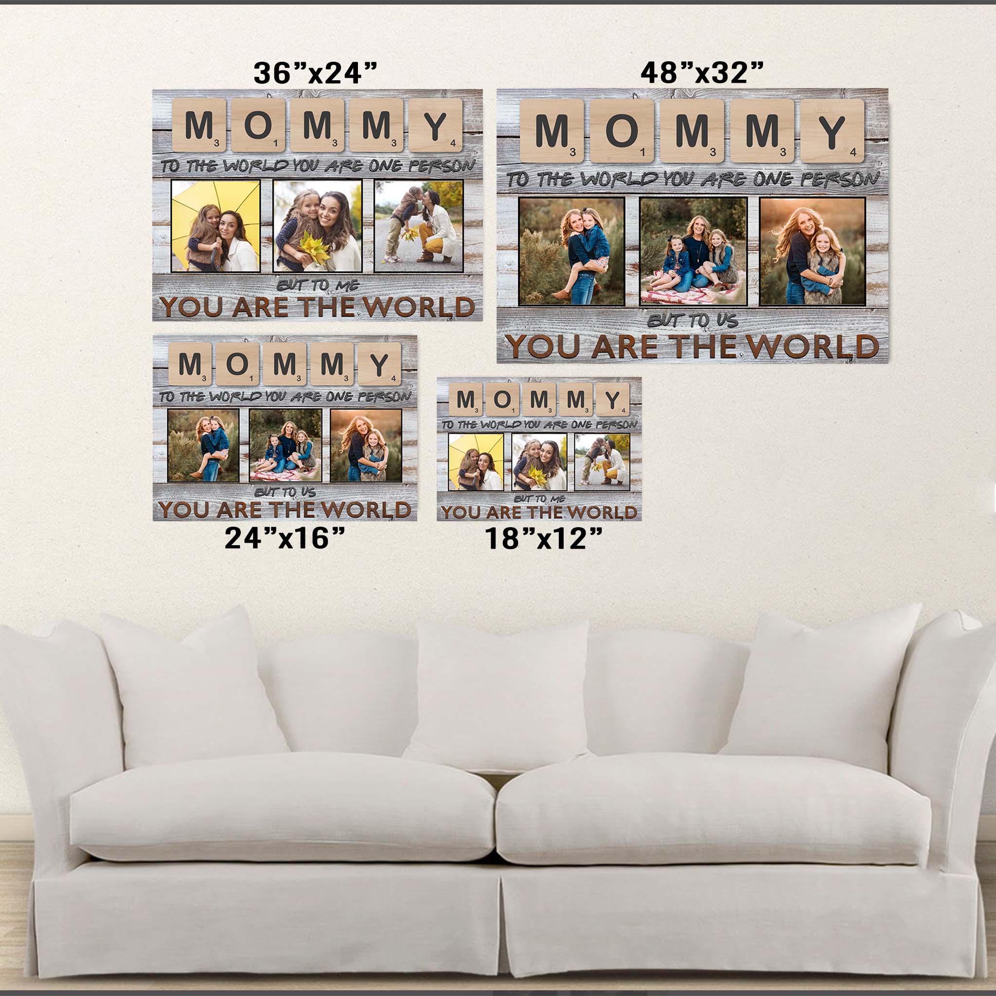Mommy Scrabble You Are The World Personalized Photo PosterCustomly Gifts