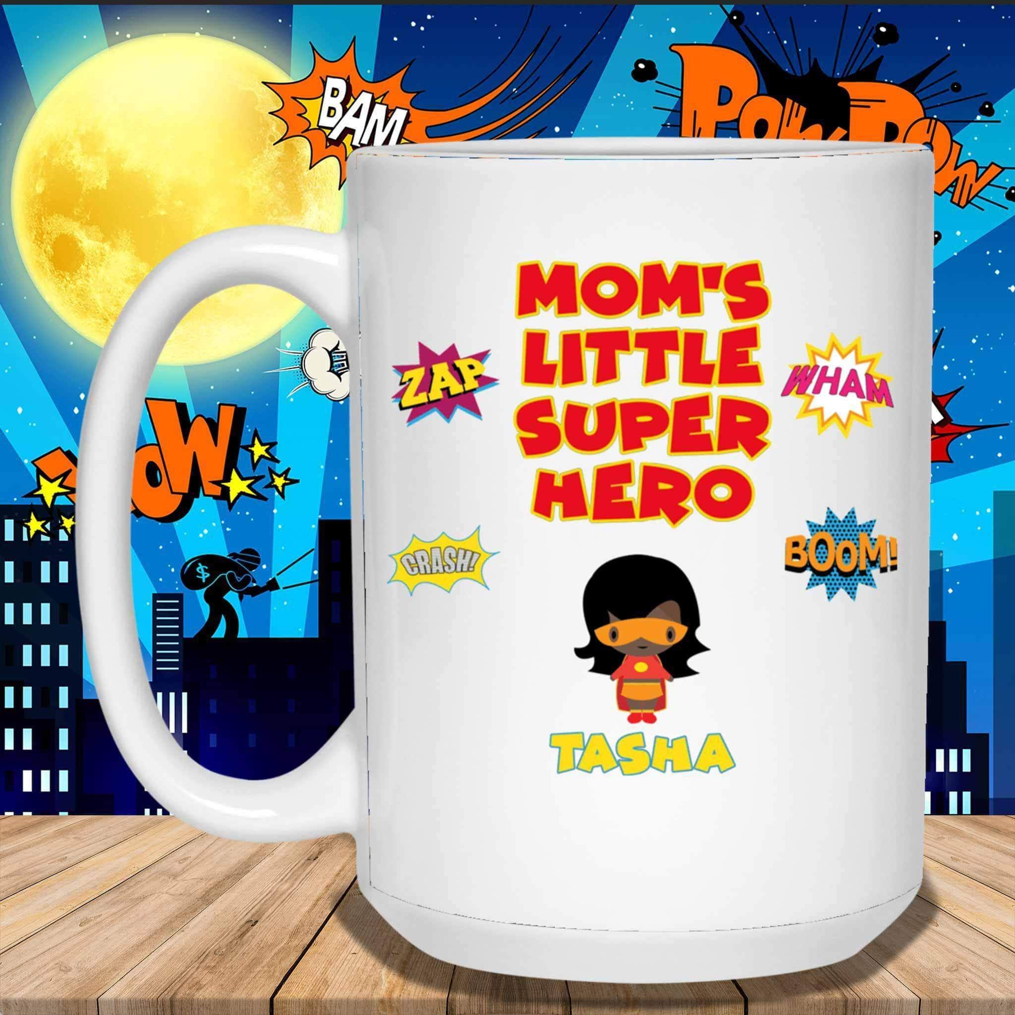 Mom's Little Super Heroes Custom Personalized Coffee MugCustomly Gifts