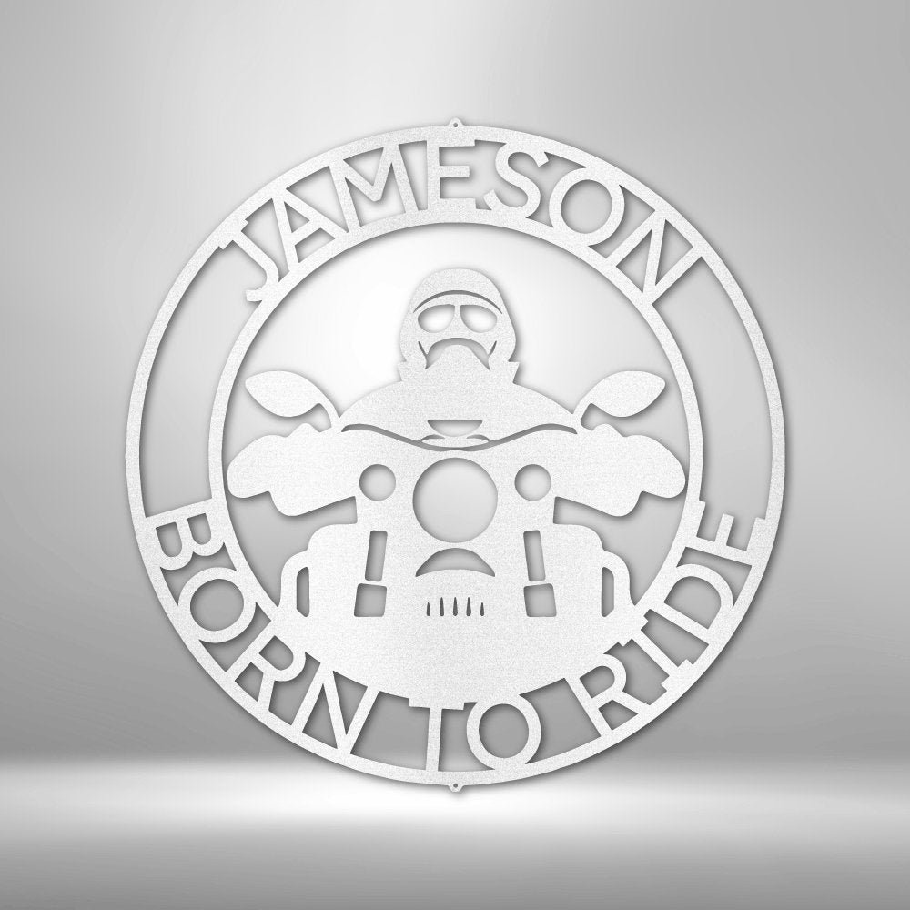 Motorcycle 5 Personalized Name Text Steel SignCustomly Gifts